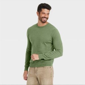 Goodfellow & Co Green Crewneck Sweater Soft Knit Ribbed